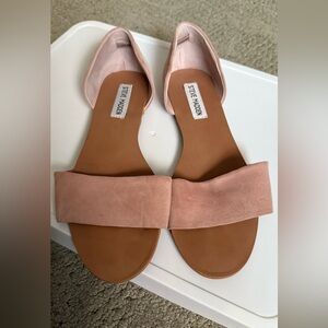 Steve Madden Pink Suede Minimalist Sandals 7